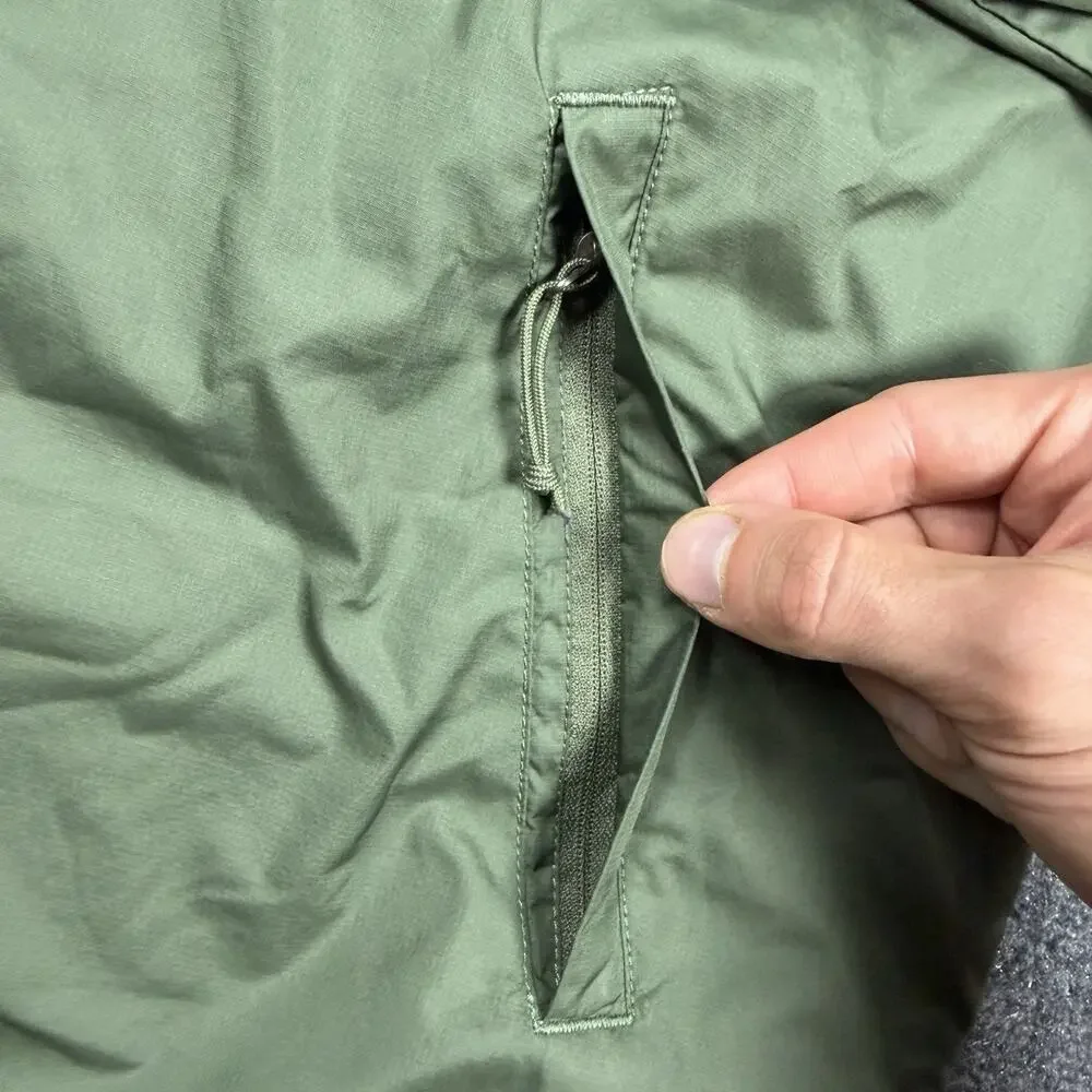 The North Face WindWall Men’s XL Green Hooded Full Zip Windbreaker Jacket Logo